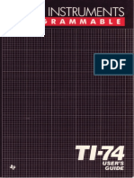 TI-74 Users Guide