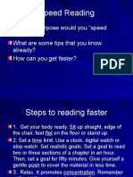 Speed Reading: For What Purpose Would You "Speed Read"? What Are Some Tips That You Know Already? How Can You Get Faster?