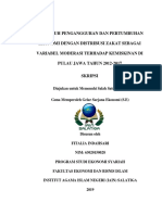 Pengaruh Pengangguran Dan Pertumbuhan Ekonomi Dengan Distribusi Zakat Sebagai Variabel Moderasi Terhadap Kemiskinan Di PULAU JAWA TAHUN 2012-2017