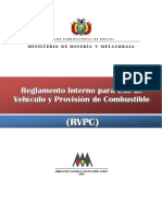 Reglamento de Uso de Vehículos y Provision de Combustibles