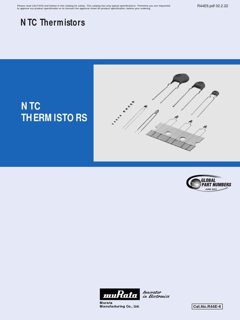 NTC Thermistors for Temperature Compensation | PDF | Quantity ...
