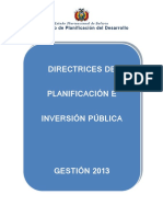 Directrices Planificacion e Inversion Publica