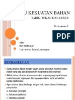 Mekanika Bahan - 1 (Tarik, Tekan, Geser)