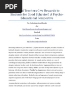 Download Should Teachers Give Rewards to Students for Good Behavior A Psycho-Educational Perspective by The Psycho-Educational Teacher SN50028321 doc pdf