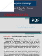 CRIMINOLOGÍA 1-Diapositivas - PPTX Clase Magistral
