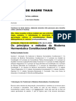 Resenha crítica sobre a Moderna Hermenêutica Constitucional