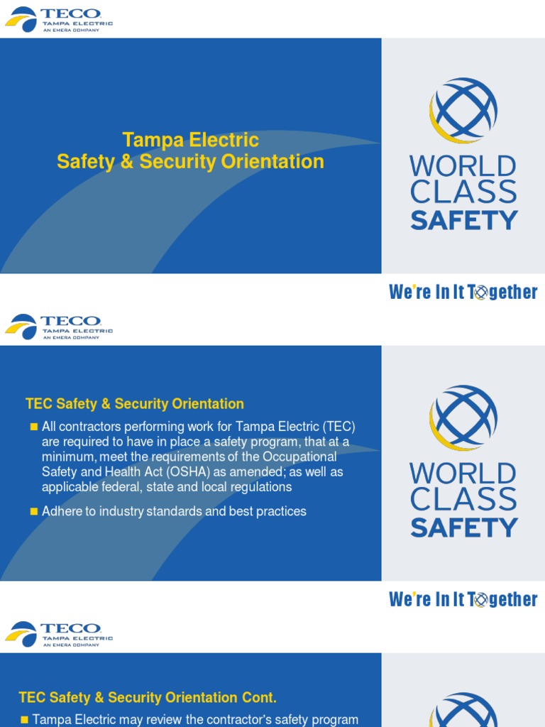 Contractor Safety And Security Orientation Pdf Personal Protective