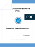 Manual de Usuario Sistema Admisión ESPOL