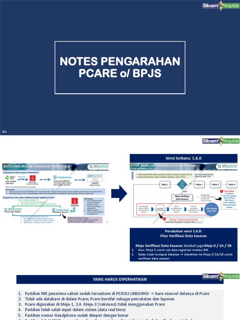 Panduan Aplikasi Pcare BPJS Vaksin 1.6.0 | PDF