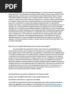 Case Analysis - Cost of Capital