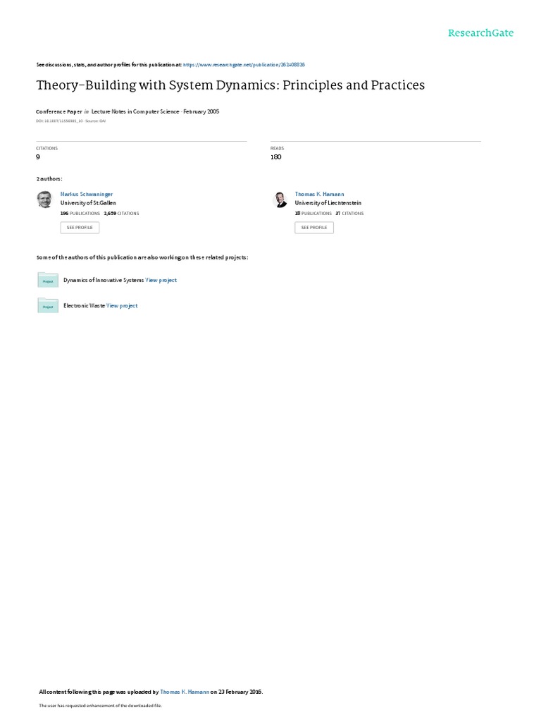 Theory-Building With System Dynamics Principles and Practices | PDF ...