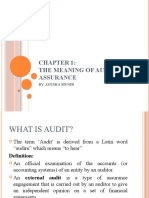 The Meaning of Audit and Assurance: By. Ayesha Munir