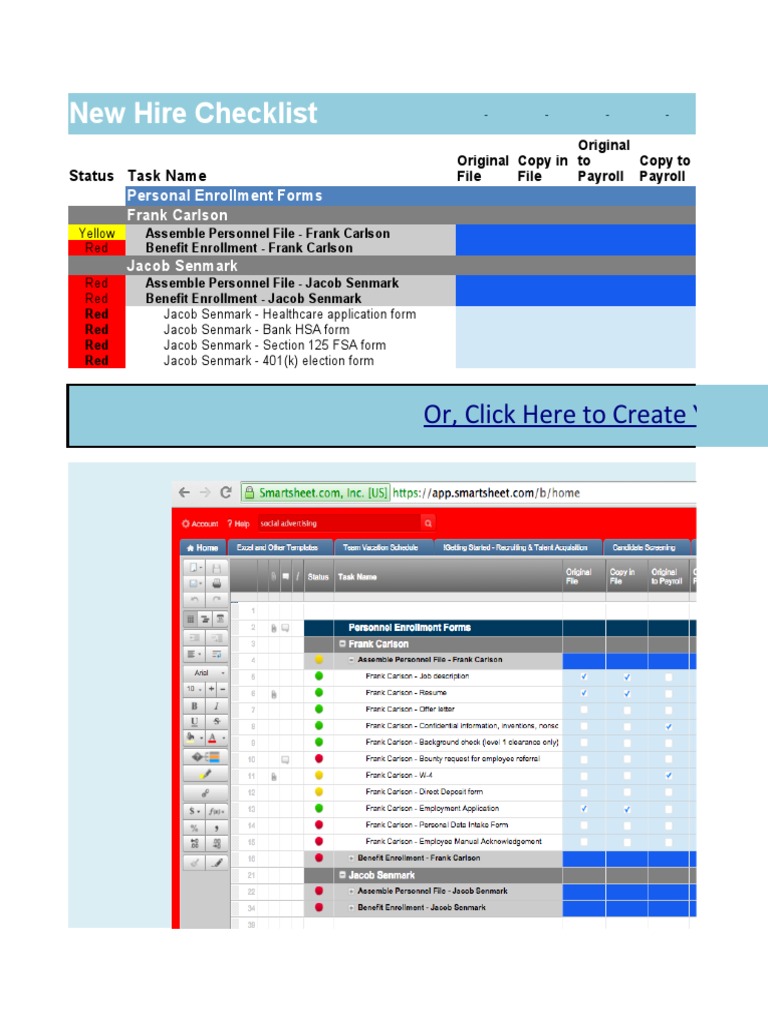 New Hire Checklist Template | PDF
