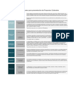 Formato Base para La Presentación de Proyectos Culturales - XLSX - Síntesis - Esquema para Present