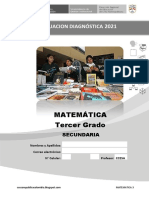 Matematic3 Evaluacion Diagnóstica Area Matemática Ccesa007