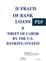 The Fraud of Bank Loans: & Theft of Labor by The U.S. Banking System
