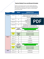 20-21 Pbis Teacher Weekly Focus and Reward Schedule