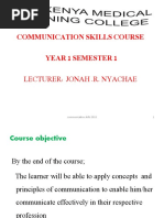 Communication Skills Lecture Notes | PDF | Communication | Career & Growth