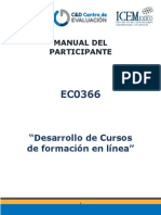 Manual Del Participante-EC0366 Desarrollo de Cursos de Formación en Línea