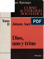 Auer Johann - Curso de Teologia Dogmatica - Tomo II - Dios Uno Y Trino