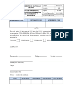 Formato Acta de Aprobación, Modoficación o Eliminación de Documentos y Registros
