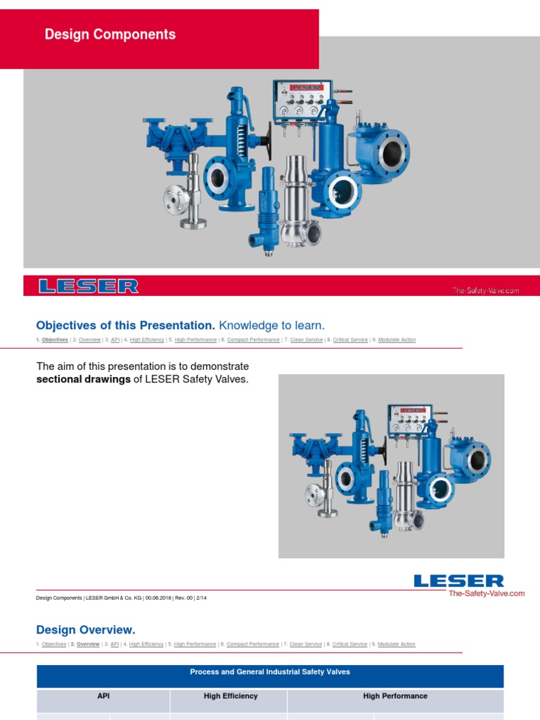 LESER Safety Valve Design Overview | PDF | Valve | Gas Technologies