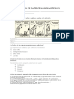 Evaluacion de Categorias Gramaticales