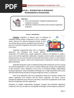 Chapter 1: Introduction To Integrative Programming & Technologies