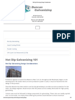 Hot Dip Galvanizing Design Considerations