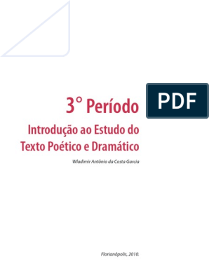 Guia de Estudos Introducao Aos Estudos Do Texto Poetico e Dramatico, PDF, Poesia