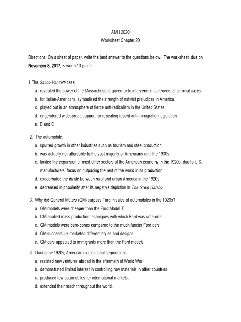 Key Insights on the 1920s America | PDF | Consumer Price Index ...