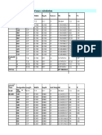 Center of mass calculation spreadsheet