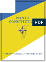 Nantu Constitution: Namibia National Teacher'S Union