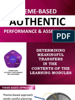 Phase 1 - Theme-Based Authentic Performance and Assessment - Determining Meaningful Transfers