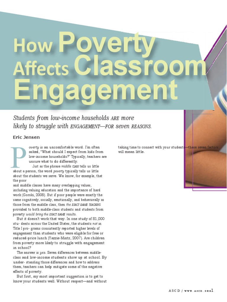 How Poverty Affects Classroom Engagement | PDF | Stress (Biology) | Poverty