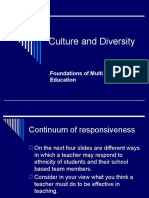 Culture and Diversity Continuum of Response