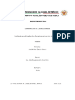 Análisis de Sensibilidad en Las Alternativas de Inversión de La Empresa.