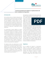 Publicidad, Compra y Venta de Productos de Tabaco en Aplicaciones de Delivery: Análisis en Siete Ciudades de Argentina