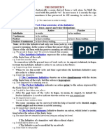 Verb Characteristics of The Infinitive