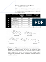 Lista de Exercícios de Química Farmacêutica