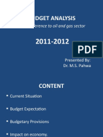 Budget Analysis: With Reference To Oil and Gas Sector