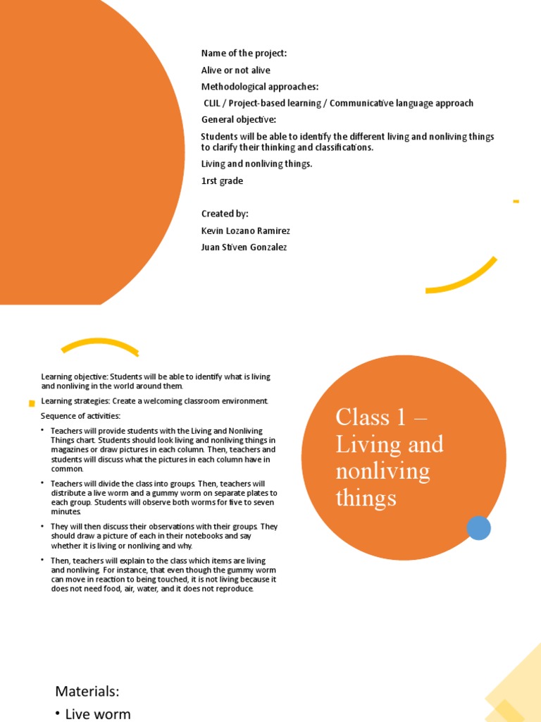 Alive Or Not Alive Pdf Life Learning