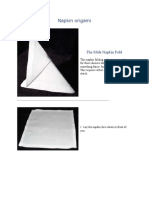 Napkin Origami: The Slide Napkin Fold