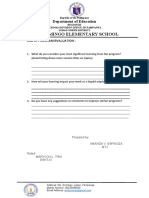 end evaluation program form