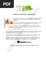 Download Studio67 Organic Restaurant Business Plan by Palo Alto Software SN500340 doc pdf