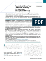 A Prospective, Randomized Clinical Trial of Etelcalcetide in Patients Receiving Hemodialysis With Secondary Hyperparathyroidism (The DUET Trial)