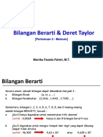 Optimalkan  Judul Dokumen Bilangan Berarti & Deret Taylor