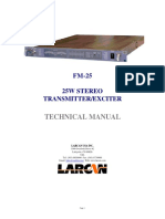 Technical Manual: FM-25 25W Stereo Transmitter/Exciter
