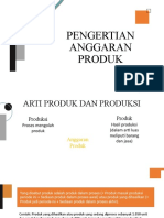 Pengertian anggaran produk