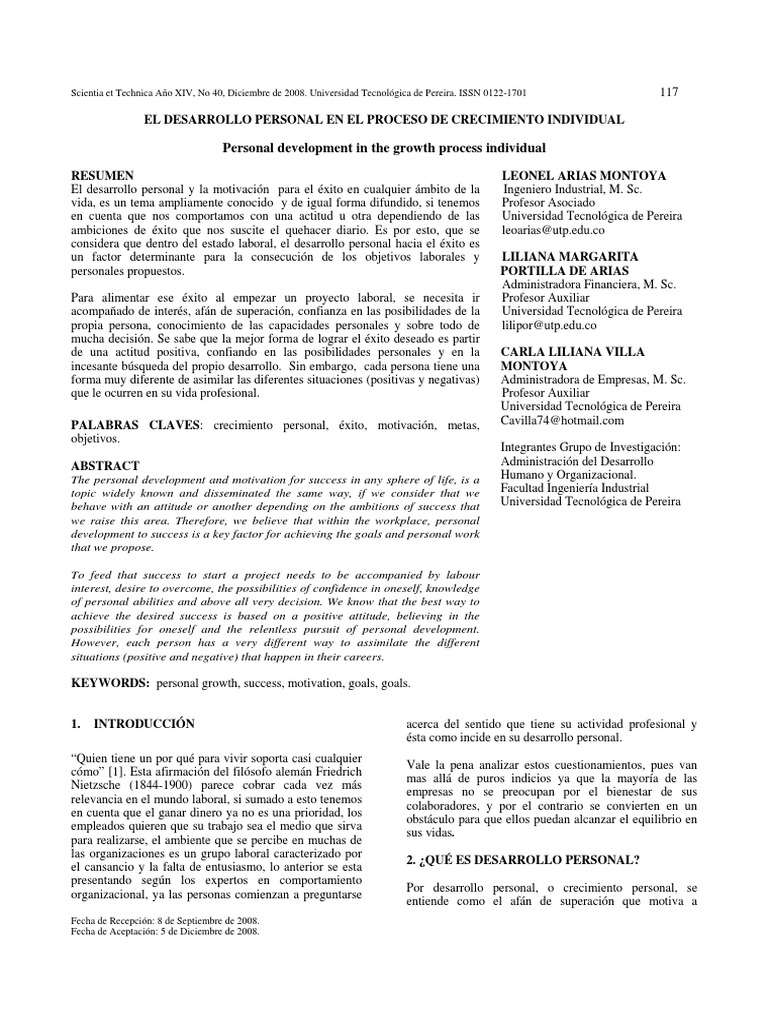 Desarrollo Personal y Éxito Laboral | PDF | Desarrollo personal | Las ...
